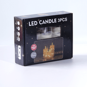 Свечи светодиодные Набор 3 шт 15 12,5 10 см белые гладкие со светодиодами