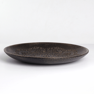 Тарелка Поднос Цветок Востока 29 см античное золото