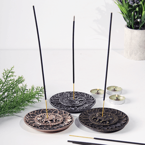 Подставка для благовоний Слоник 10 см античное серебро