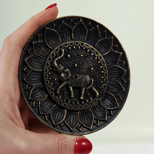 Подставка для благовоний Слоник 10 см античное золото