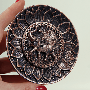 Подставка для благовоний Слоник 10 см под медь