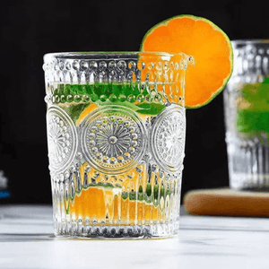 Стаканы для напитков Набор 2 шт по 340 мл Муза рельефные прозрачные