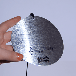 Музыка ветра 6 труб 100 см чёрная с серебром