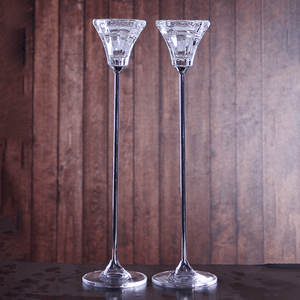 Подсвечник Набор 2 шт Делия 28 см серебряные ножки