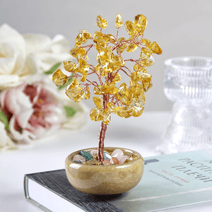 Дерево денежное 15 см Цитрин натуральный камень