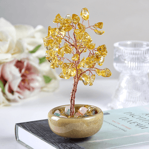 Дерево денежное 15 см Цитрин натуральный камень