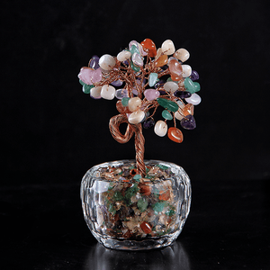 Дерево денежное 12 см Микс из камней натуральный камень