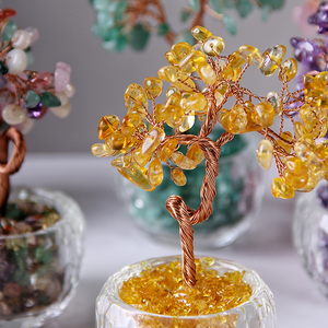 Дерево денежное 12 см Цитрин натуральный камень