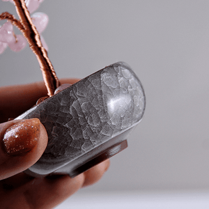 Дерево денежное 15 см Розовый кварц натуральный камень