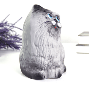 Копилка Кот Перс 12х19 см дымчатый матовый