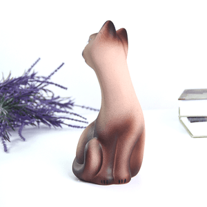 Кошка Муська 20 см шоколадная матовая