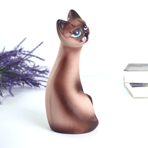 Кошка Муська 20 см шоколадная матовая