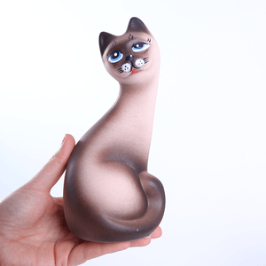 Кошка Муська 20 см шоколадная матовая