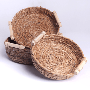 Корзины для хранения с ручками Дуэт диаметр 24 см водный гиацинт