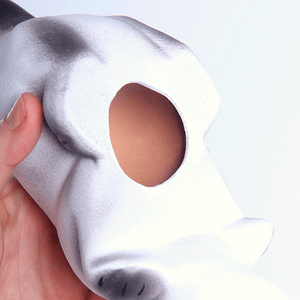 Кот на полку Хулиган 24 см белый с серым матовый