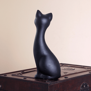 Кот Кит 25 см черный матовый
