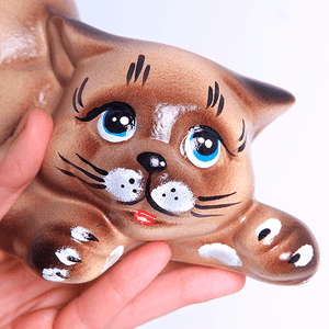 Кот Тимошка 23 см сиамский полуматовый лак