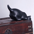 Кот на полку Хулиган 24 см чёрный матовый