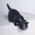 Кот на полку Хулиган 24 см чёрный матовый