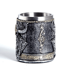 Кружка Викинг Ярл 430 мл черненое серебро и светлое золото