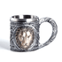 Кружка Молодой лев 430 мл черненое серебро и бронза