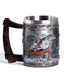 Кружка пивная Рыбак 600 мл черненое серебро