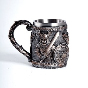 Кружка Викинг Хольд 430 мл черненое серебро и бронза