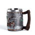 Кружка пивная Рыбак 600 мл черненое серебро