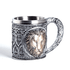Кружка Молодой лев 430 мл черненое серебро и бронза
