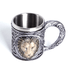 Кружка Молодой лев 430 мл черненое серебро и бронза