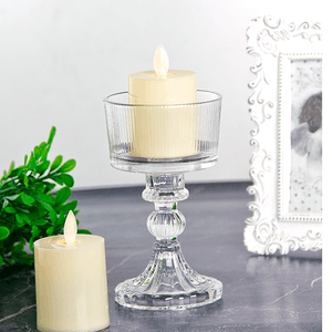 Подсвечник Мирра 15 см вивьен рельефный прозрачный