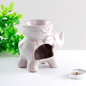 Аромалампа Слоник 10х9 см антично - белая