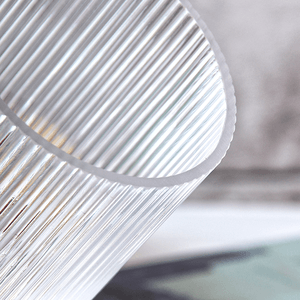 Ваза Песочные часы 20 см рельефная прозрачная