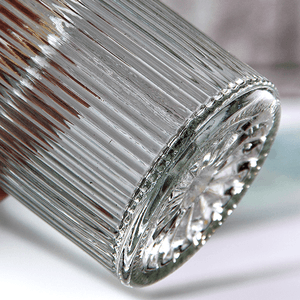 Ваза Герда 25 см Вивьен прозрачная на деревянном основании Премиум