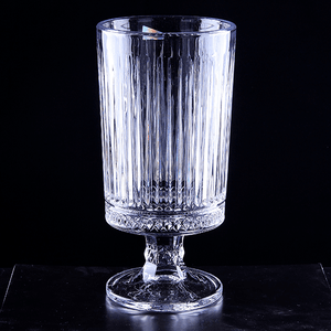 Ваза на ножке Фрея 23 см грация прозрачная