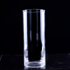 Ваза Симпл 20 см прямая гладкая прозрачная