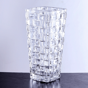 Ваза Квадро 20 см рельефная прозрачная