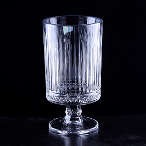 Ваза на ножке Фрея 10х18 см грация прозрачная