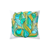 Подушка декоративная Цветок папоротника 40х40 см экокожа