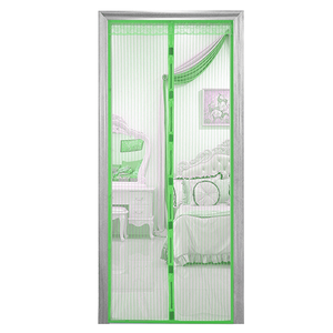 Сетка противомоскитная магнитная на дверь 90х210см зелёная