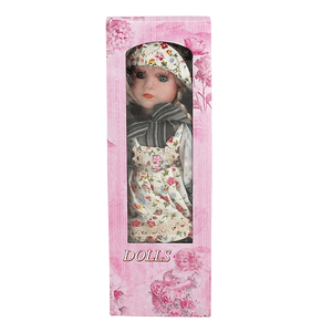 Кукла Маленькая леди 30 см платье в цветочек светлый жилет