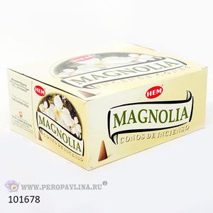 Благовония HEM конусы Магнолия Magnolia упаковка 12 шт