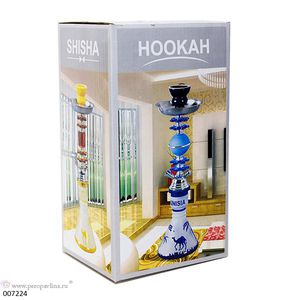 Кальян 4Цветка в47д13,5см HOOKAH синий
