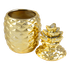 Шкатулка Ананас 19 см под золото керамика