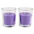 Свечи в стакане 2 шт аромат Весенний букет 6 см пурпурные