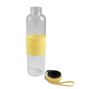 Бутылка для напитков 750 мл желтая жаропрочное стекло