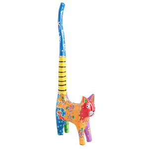 Кошка Хвост трубой 30 см разноцветная роспись в ассортименте