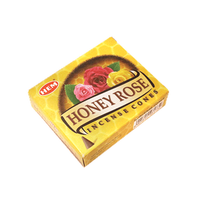 Благовония HEM конусы Мед Роза Honey Rose упаковка 12 шт