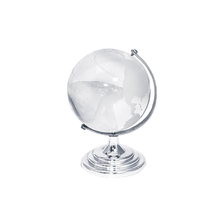 Глобус на подставке диаметр 8 см серебро