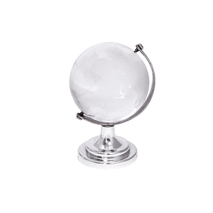 Глобус на подставке диаметр 6 см серебро